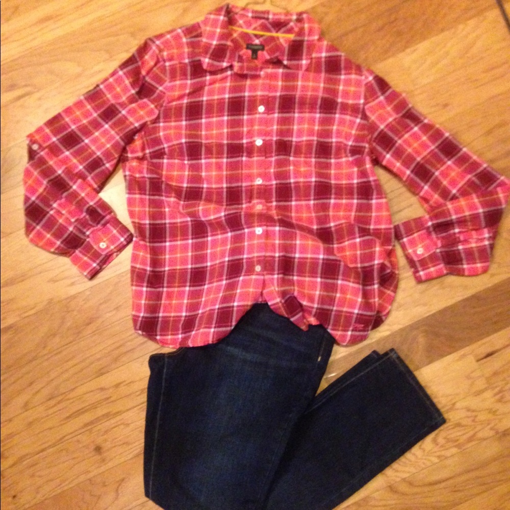 Talbots Plaid Button-down Shirt